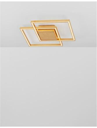 NOVA LUCE stropní svítidlo BILBAO plátkovaný zlatý hliník a akryl LED 25W 230V 3000K IP20 9500821