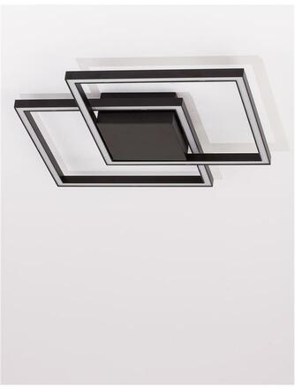NOVA LUCE stropní svítidlo BILBAO matný černý hliník a akryl LED 25W 230V 3000K IP20 9500822