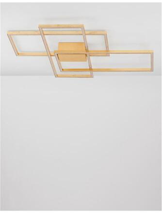 NOVA LUCE stropní svítidlo BILBAO plátkovaný zlatý hliník a akryl LED 55W 230V 3000K IP20 stmívatelné 9508432