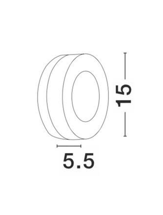 Nova Luce Elegantní kruhové nástěnné svítidlo TUNE - 9 W, 620 lm, 3000  K, bílo-černá NV 9529713