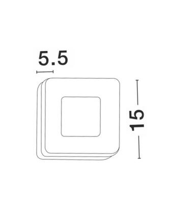 Nova Luce Venkovní hranaté nástěnné svítidlo TUNE - 9 W, 620 lm, 3000 K, bílé NV 9529720