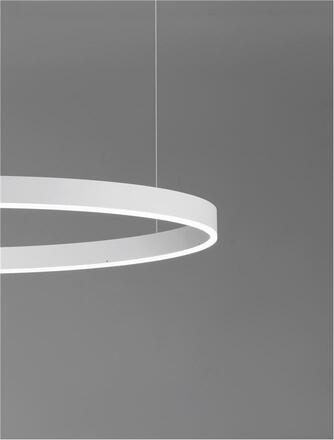 NOVA LUCE závěsné svítidlo MOTIF LED hliník a akryl bílá 80W 2700K-6000K 220-240V,CCT a stmívatelné, IP20 9530221