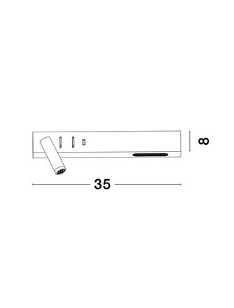 NOVA LUCE nástěnné svítidlo VIDA černý kov nastavitelné - vypínač na těle USB nabíjení LED Cree 230V 3000K osvětlení 5W čtecí lampička 1x3W IP20 9533522