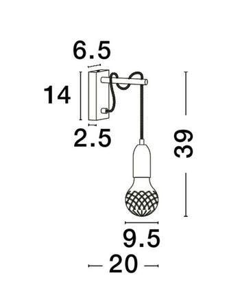 NOVA LUCE nástěnné svítidlo VEDA černý kov a čiré sklo G9 1x6W 230V IP20 bez žárovky 9536416