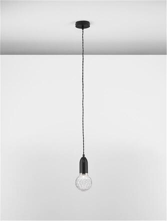NOVA LUCE závěsné svítidlo VEDA černý kov a čiré sklo G9 1x6W 230V IP20 bez žárovky 9536417