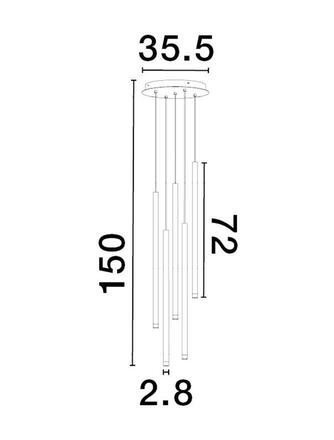 NOVA LUCE závěsné svítidlo DANDIA černý hliník LED závěsné svítidlo 30W 3000K 9540203