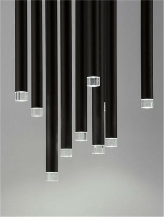 NOVA LUCE závěsné svítidlo DANDIA černý hliník LED závěsné svítidlo 60W 3000K stmívatelné 9540204