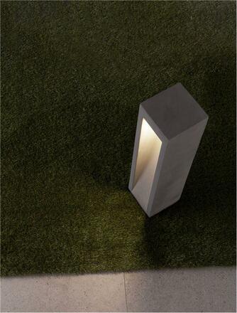 NOVA LUCE venkovní sloupkové svítidlo BARCO šedý beton skleněný difuzor LED 6W 3000K 120-230V IP65 9540208