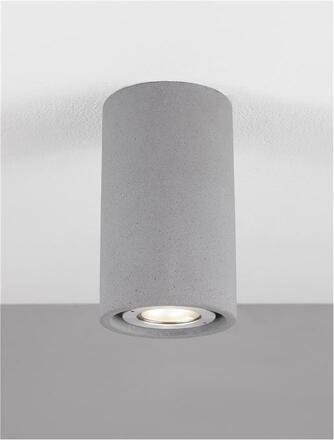 NOVA LUCE venkovní stropní svítidlo EMILE šedý beton skleněný difuzor LED 5W 3000K 120-230V IP65 9540210