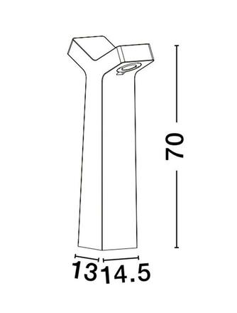 NOVA LUCE venkovní sloupkové svítidlo ARAN šedý beton skleněný difuzor LED 2x5W 3000K 120-230V IP65 9540211