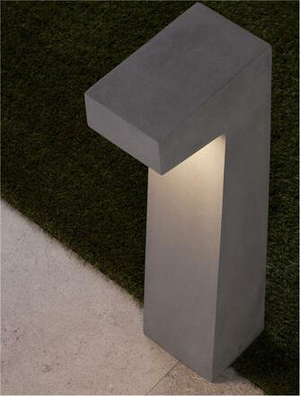 NOVA LUCE venkovní sloupkové svítidlo ARAN šedý beton skleněný difuzor LED 5W 3000K 120-230V IP65 9540212
