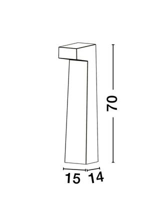 NOVA LUCE venkovní sloupkové svítidlo ARAN šedý beton skleněný difuzor LED 5W 3000K 120-230V IP65 9540212