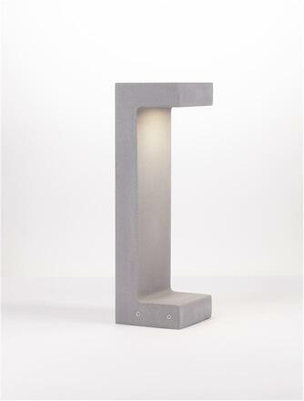 NOVA LUCE venkovní sloupkové svítidlo ARAN šedý beton skleněný difuzor LED 8W 3000K 120-230V IP65 9540213