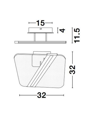 NOVA LUCE stropní svítidlo JERTUNA zlatý hliník a akryl LED 21W 230V 3000K IP20 9545221