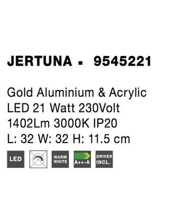 NOVA LUCE stropní svítidlo JERTUNA zlatý hliník a akryl LED 21W 230V 3000K IP20 9545221