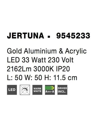 NOVA LUCE stropní svítidlo JERTUNA zlatý hliník a akryl LED 33W 230V 3000K IP20 9545233