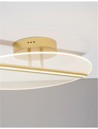 NOVA LUCE stropní svítidlo JERTUNA zlatý hliník a akryl LED 30W 230V 3000K IP20 9545330