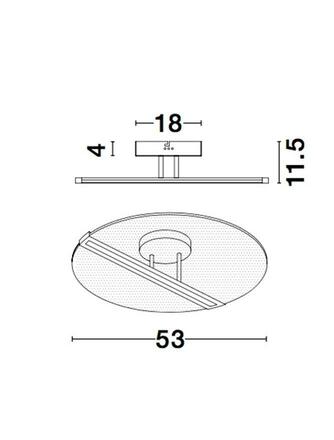 NOVA LUCE stropní svítidlo JERTUNA zlatý hliník a akryl LED 30W 230V 3000K IP20 9545330