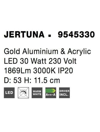 NOVA LUCE stropní svítidlo JERTUNA zlatý hliník a akryl LED 30W 230V 3000K IP20 9545330