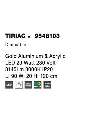 NOVA LUCE závěsné svítidlo TIRIAC zlatý hliník a akryl LED 29W 230V 3000K IP20 stmívatelné 9548103