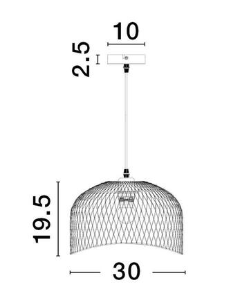 NOVA LUCE závěsné svítidlo LYRON matný černý kov přírodní dřevo E27 1x12W 230V IP20 bez žárovky 9555803