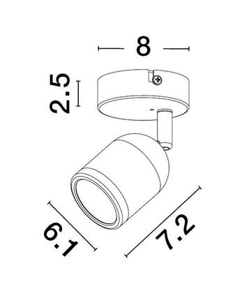 NOVA LUCE bodové svítidlo ORSON černý kov GU10 1x10W 230V IP44 bez žárovky 9555813