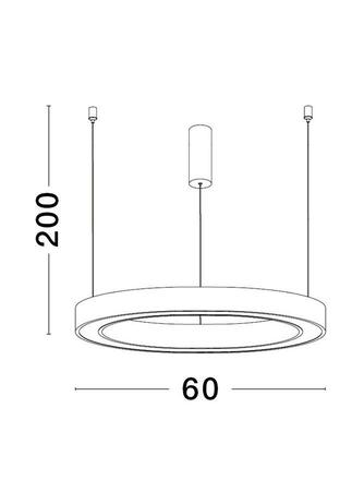 NOVA LUCE závěsné svítidlo STING LED hliník a akryl bronz Epistar SMD2835 40W 3000K Eaglerise TRIAC driver D60 H200 120st. IP20 stmívatelné 9558602