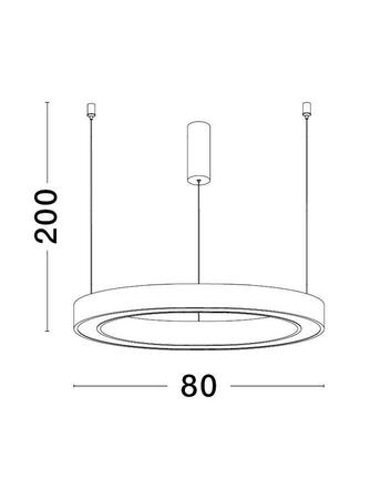 NOVA LUCE závěsné svítidlo STING LED hliník a akryl bílá Epistar SMD2835 50W 3000K Eaglerise TRIAC driver D80 H200 120st. IP20 stmívatelné 9558603