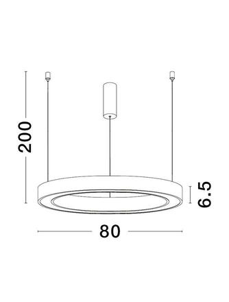 NOVA LUCE závěsné svítidlo ELOWEN LED hliník a akryl černá Epistar SMD2835 50W 3000K stmívatelné D80 H200 120st. IP20 9558604