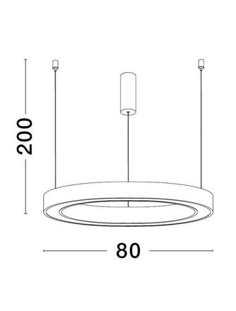 NOVA LUCE závěsné svítidlo STING LED hliník a akryl bronz Epistar SMD2835 50W 3000K Eaglerise TRIAC driver D80 H200 120st. IP20 stmívatelné 9558605