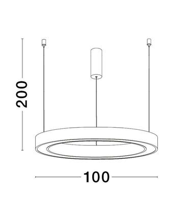 NOVA LUCE závěsné svítidlo STING LED hliník a akryl bílá Epistar SMD2835 60W 3000K Eaglerise TRIAC driver D100 H200 120st. IP20 stmívatelné 9558606