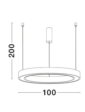 NOVA LUCE závěsné svítidlo STING LED hliník a akryl bronz Epistar SMD2835 60W 3000K Eaglerise TRIAC driver D100 H200 120st. IP20 stmívatelné 9558608