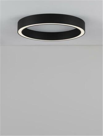NOVA LUCE stropní svítidlo STING LED stropní svítidlo hliník a akryl černá Epistar SMD2835 40W 3000K Eaglerise TRIAC driver D60 H7.8 120st. IP20 stmívatelné 9558610