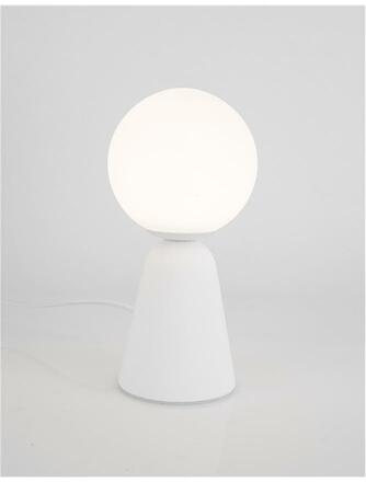 NOVA LUCE stolní lampa ZERO bílá sádra a opálové sklo G9 1x5W 230V IP20 bez žárovky 9577011