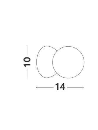 Nova Luce Nástěnné kulaté světlo Zero - 5 W, G9, bílé sklo a šedý beton NV 9577012