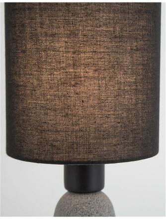 NOVA LUCE stolní lampa ZERO šedý beton a černé stínidlo E14 1x5W 230V IP20 bez žárovky 9577161