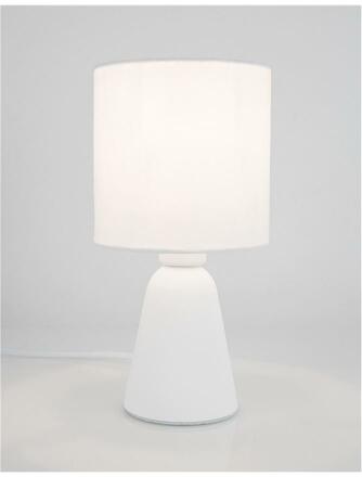NOVA LUCE stolní lampa ZERO bílá sádra a bílé stínidlo E14 1x5W 230V IP20 bez žárovky 9577162