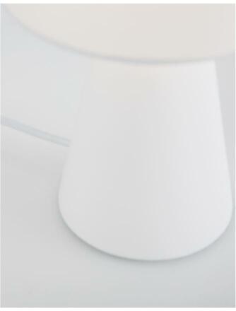 NOVA LUCE stolní lampa ZERO bílá sádra a bílé stínidlo E14 1x5W 230V IP20 bez žárovky 9577162