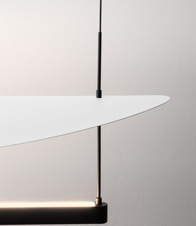 VÝPRODEJ VZORKU NOVA LUCE závěsné svítidlo DIONA stmívatelné černá / bílá LED 81W 5160lm 2700K 120cm