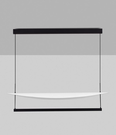 VÝPRODEJ VZORKU NOVA LUCE závěsné svítidlo DIONA stmívatelné černá / bílá LED 81W 5160lm 2700K 120cm