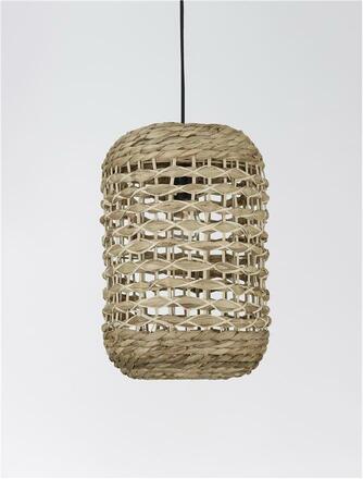 NOVA LUCE závěsné svítidlo GRIFFIN sušený vodní hyacint černý kabel E27 1x12W 230V IP20 bez žárovky 9586507