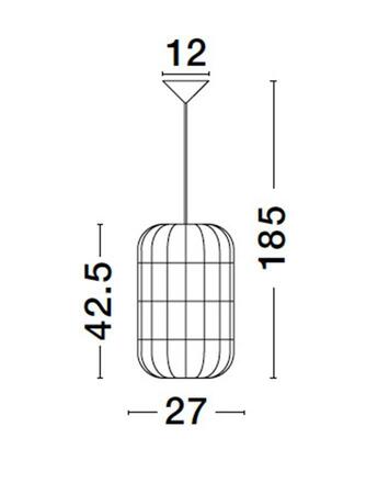 NOVA LUCE závěsné svítidlo GRIFFIN sušený vodní hyacint černý kabel E27 1x12W 230V IP20 bez žárovky 9586507