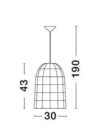 NOVA LUCE závěsné svítidlo AURORA přírodní ratan černý kabel E27 1x12W 230V IP20 bez žárovky 9586509