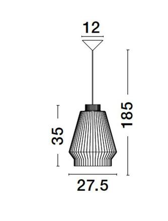 NOVA LUCE závěsné svítidlo BREDO černý hliník černý kabel E27 1x12W 230V IP20 bez žárovky 9586510