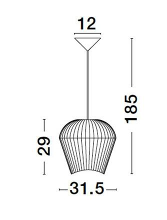 NOVA LUCE závěsné svítidlo BREDO černý hliník černý kabel E27 1x12W 230V IP20 bez žárovky 9586512