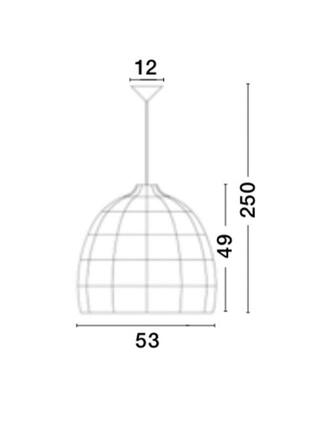 NOVA LUCE závěsné svítidlo DESTIN železo a ratan, černá barva E27 1x12W IP20 bez žárovky 9586691