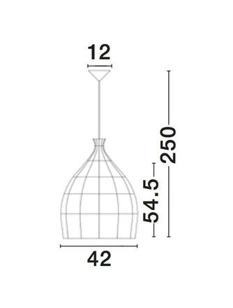 NOVA LUCE závěsné svítidlo DESTIN železo a ratan, šedá barva E27 1x12W IP20 bez žárovky 9586702