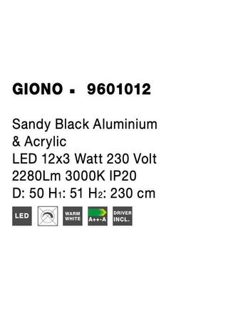 Nova Luce LED svítidlo Giono na kruhové základně NV 9601012