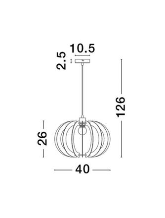 NOVA LUCE závěsné svítidlo OTTOLINE bílý kov přírodní dřevo E27 1x12W 230V IP20 bez žárovky 9620123