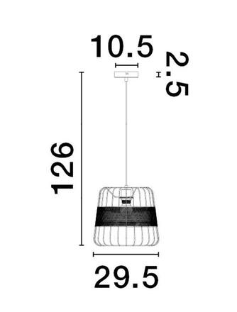 NOVA LUCE závěsné svítidlo IAN matný černý kov E27 1x12W 230V bez žárovky IP20 9620125